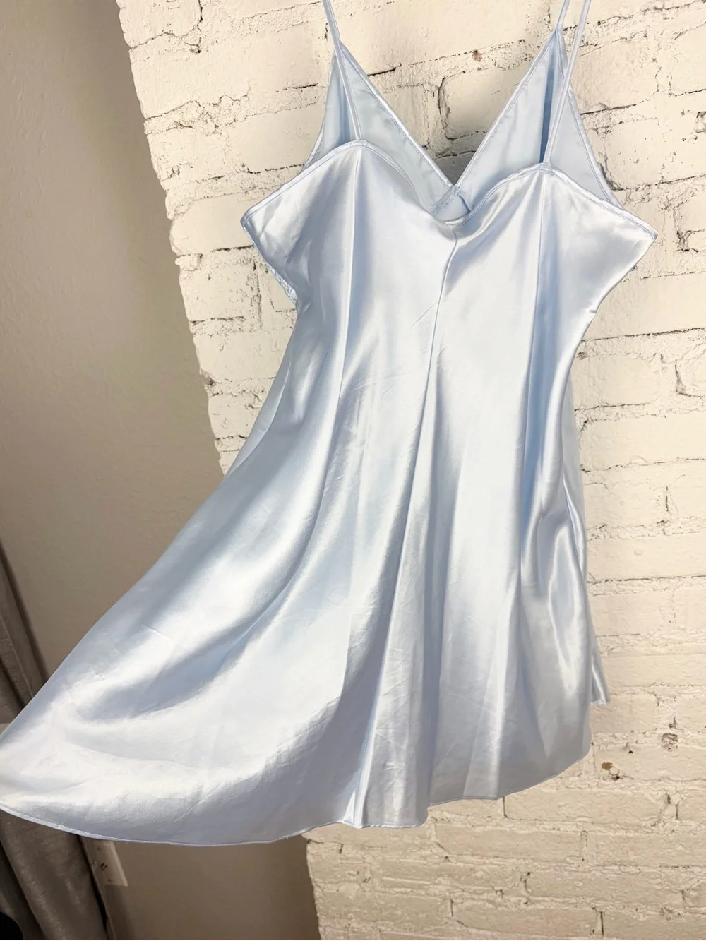 VTG 90s Y2K Secret Treasures Babydoll Slip Dress Blue Lace XL - Picture 12 of 12